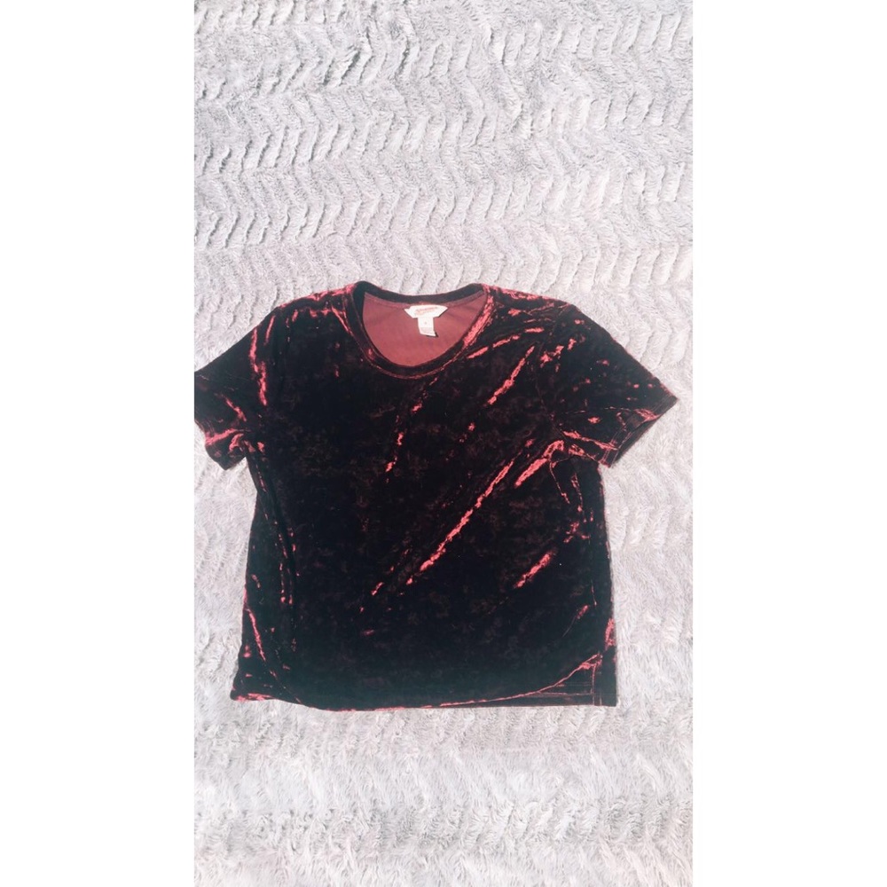 Velvet crop top T